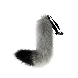 万圣节仿真狐狸尾巴耳朵cosplay毛绒兽尾狼尾巴配饰个性项颈圈