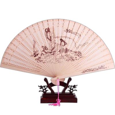 香木扇缕空手工香木古典女士折扇