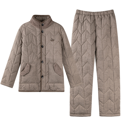 【三层加厚】睡衣男士羽绒夹棉