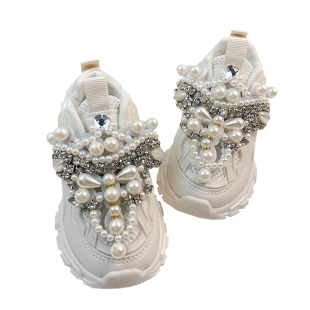 儿童水钻运动鞋女童鞋子韩版潮范儿老爹鞋春款春季休闲鞋网红爆款