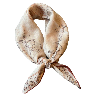 澳洲棉羊毛围巾法式丝巾女秋冬季时尚小鹿小方巾披肩百搭装饰领巾