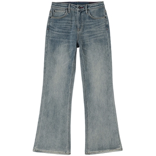 【张凌赫代言】Lee软fufu商场款25冬新427喇叭恒温女牛仔裤保暖