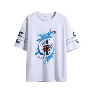 达达利亚t恤动漫游戏周边公子钟离二次元衣服印象半袖短袖男夏季T