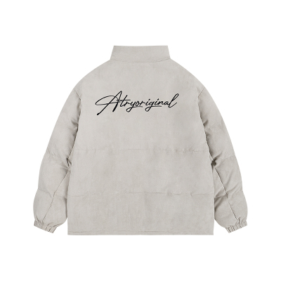 ATRY花体LOGO麂皮羽绒服男外套女