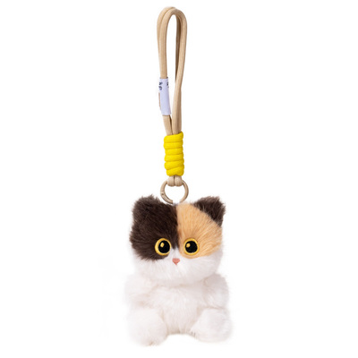 可爱坐姿小黑猫咪钥匙扣挂件玩偶
