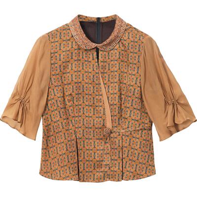 香云纱上衣女品牌新款洋气减龄