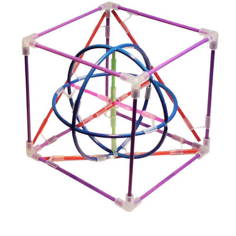 教具立体几何铁模型高中初中小号数学拼接可拆卸框架小学新版套装