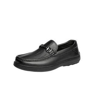 森达休闲皮鞋男2026春新商场同款一脚蹬豆豆鞋舒适乐福鞋K6502AM6