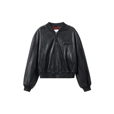 STARTER夹克2025冬季新款女生时尚保暖休闲PU棉服男生外套上衣