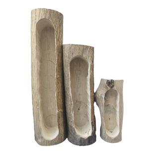 户外木头花槽枯木树桩庭院长形木槽防腐木花箱多肉花盆阳台盆景盆