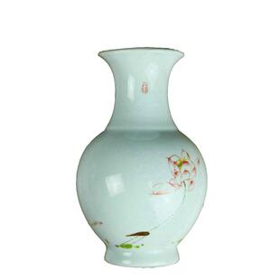 景德镇陶瓷器挂瓶壁挂半瓶墙上花瓶垂吊绿萝花盆手绘中式水培花器