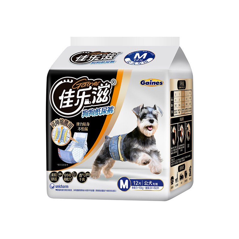 尤妮佳佳乐滋公狗礼貌裤尿裤36片