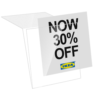 sviao/速销宝 商品标价牌亚克力价格牌服装店货架粘贴标签牌透明新品折扣特价促销广告牌