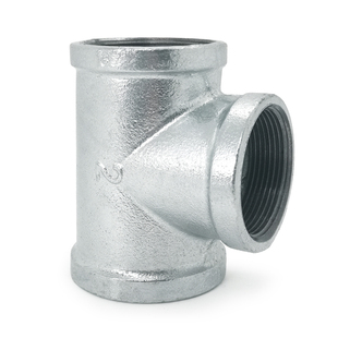 三通接头水管变径四水管内丝异径镀锌自来水铁6分转4分内牙连接件