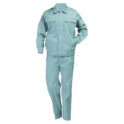 工作服42支涤卡纯色豆绿耐磨冬季