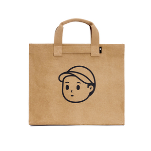 FINERWORLD牛皮纸可水洗托特包女大容量ins风男轻便通勤手提包潮