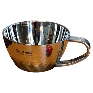 chockmen卓德铭18/10不锈钢儿童双层防烫喝水杯子耐摔牛奶杯小碗