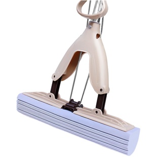 好太太媳妇海绵拖把对折式挤水吸水胶棉地拖布家用折叠不锈钢墩布