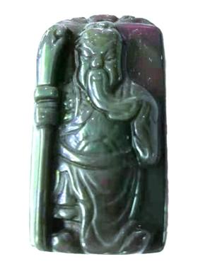 彩虹眼关公吊坠宝石水晶挂件镶嵌