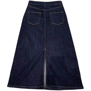 小禾家订单春秋女高弹力牛仔裙显瘦高腰A字裙显瘦开弹力半身裙