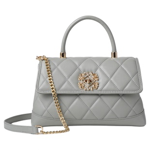 梦特娇女包秋季斜挎包羊皮手提包高级感休闲小拎包菱格链条单肩包