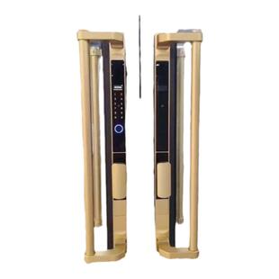 重型推拉门指纹锁平移门防水远程智能断桥铝双开肯德基大门密码锁