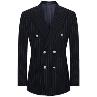 报喜鸟春季新款轻正装双排扣100%羊毛西服上衣商务西装裤子西裤男