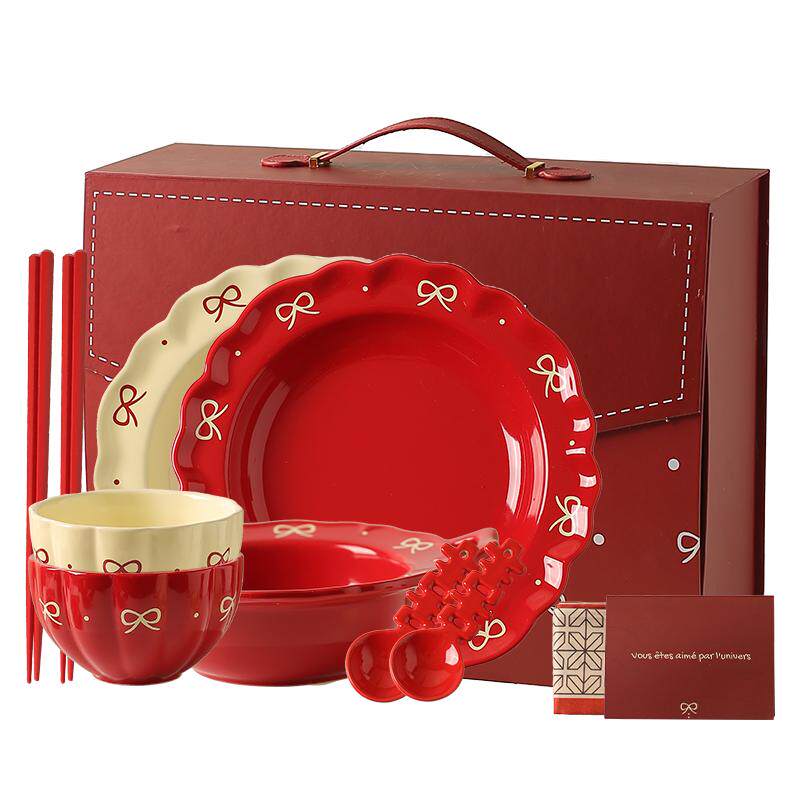 川岛屋新婚餐具礼盒喜碗碟套装特别的结婚订婚礼物送闺蜜新娘新人