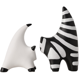 贝汉美侘寂风高级感艺术装饰品陶瓷摆件创意客厅软装花瓶乔迁礼物