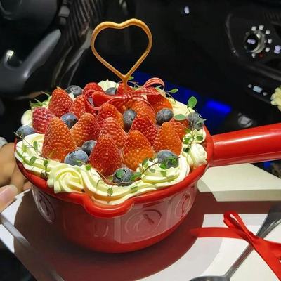 水瓢草莓蛋糕圣诞节跨年冬季水舀水漂蛋糕创意网红生日蛋糕新款