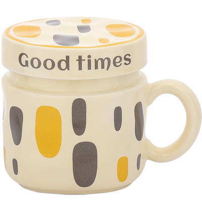 杯子陶瓷带盖好看的马克杯家用