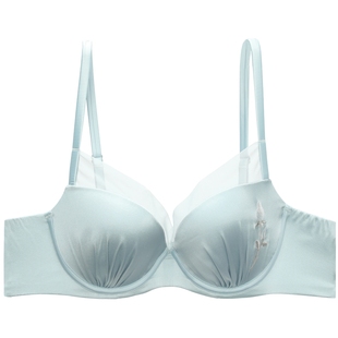 安莉芳2025新款桑蚕丝舒适带钢圈小胸聚拢细肩带内衣薄款文胸胸罩