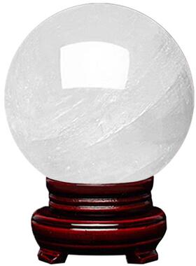 白色水晶球天然镇宅中式