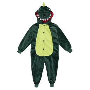 儿童睡衣小男孩秋冬宝宝女童男童卡通长袖珊瑚绒可爱恐龙连体套装