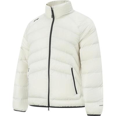 李宁立领男印花短羽绒服运动服