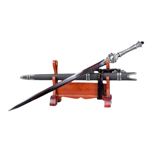 龙泉刀剑大马士革高锰钢龙泉剑一体钢刀金属镇宅宝剑冷兵器未开刃