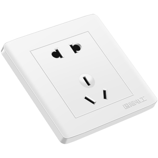 国际电工86型暗装五孔插座墙壁电源5孔带一开开关面板家用空调USB