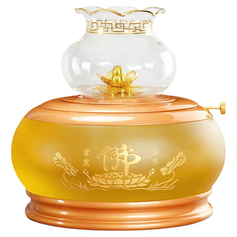 耐高温油灯酥油供佛灯家用供灯佛前招财长明灯莲花灯佛供灯防风灯