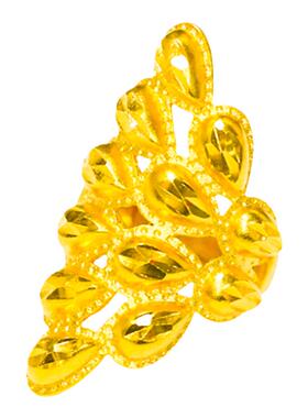 女中国风孔雀羽毛2024年新款戒指