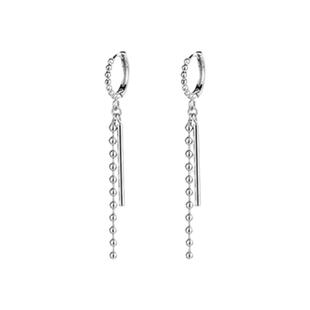 【自营】daisy beauty几何线条流苏耳环女银饰甜酷耳扣耳饰礼盒