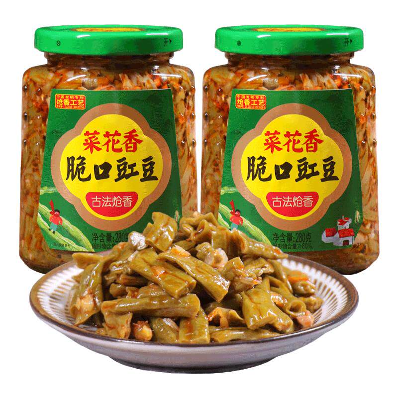 菜花香脆口酸豆角酸豇豆