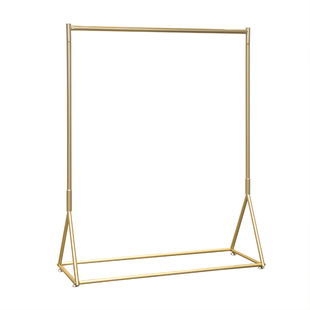 服装店挂衣架网红女装店货架落地式服装中岛展示架金色挂衣服架子