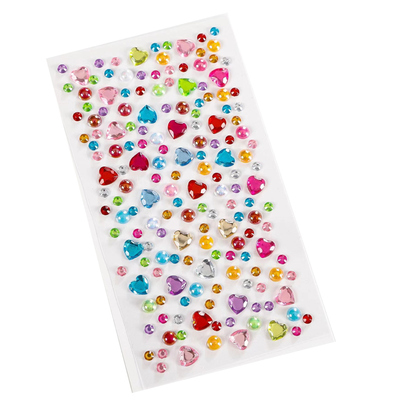 免胶水自带背胶脸部贴钻珍珠花朵