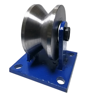 超重型加厚支架V型角铁轮90度角钢滑轮三角槽轮45#钢双轴承轨道轮