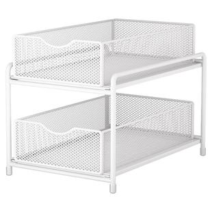 主机柜分层收纳零食架桌下抽拉式橱柜内双层储物整理架子宿舍拉篮