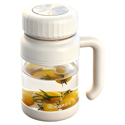 大容量夏日咕噜喝水玻璃杯