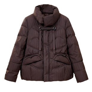 大码短款羽绒棉服女款冬季2025新款加厚保暖棉袄妈妈轻薄棉衣外套