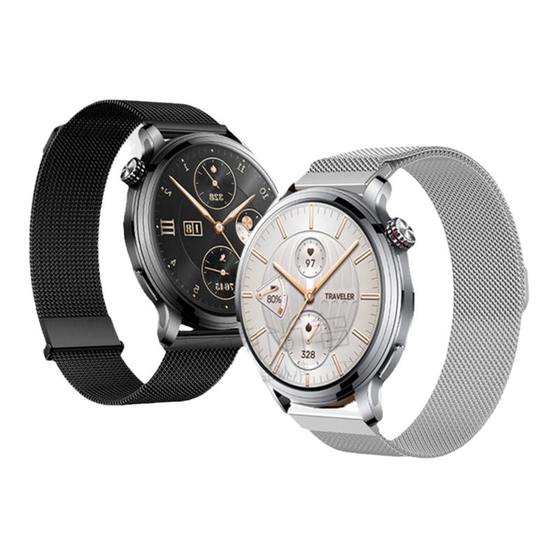 watchbond适用荣耀4Pro手表GS3新款米兰磁吸3i表带magicwatch2划扣es钢带小金表gspro非原装HONOR腕带