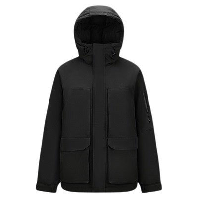 森马防风防雨外套中长款羽绒服男