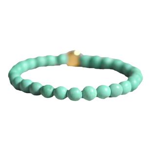 绿松石戒指女男小众设计配手链手串项链配珠单珠素圈自律松石戒指
